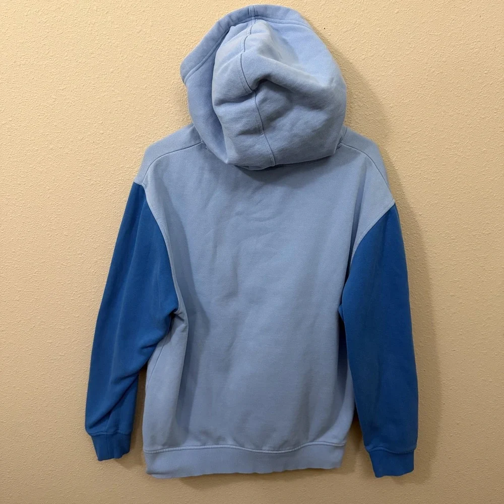Odd Future Colorblock Hoodie Blue Cream Pink Embroidered Logo Mens Medium